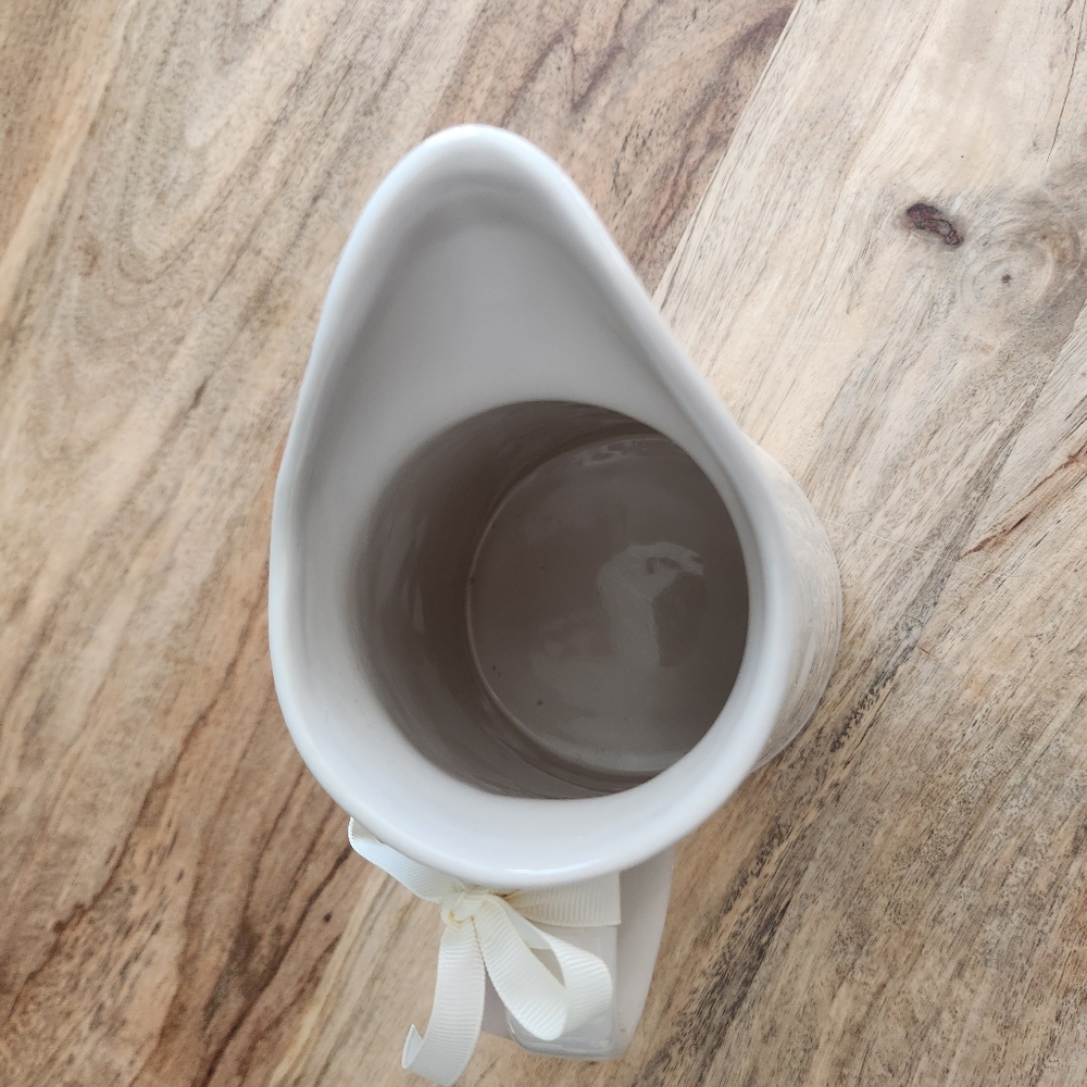 Rae Dunn Cream Colored "Drink" Pitcher with Handle - Picture 7 of 15